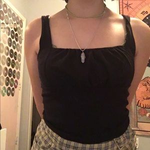 Black ruched Aeropostale tank top! Worn twice